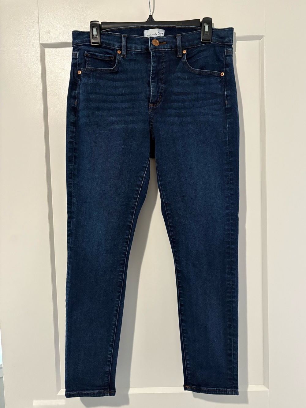 Loft Dark Wash Skinny Crop Jeans